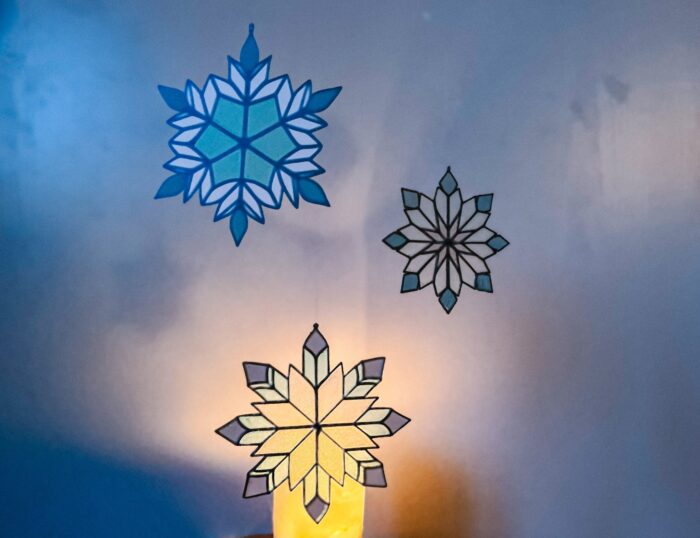 Stained Glass Snowflake Decorations — 3D printable STL model