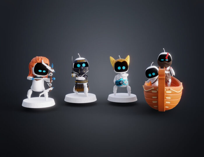 Astro's Playroom Astrobot Statues — 3D printable STL model