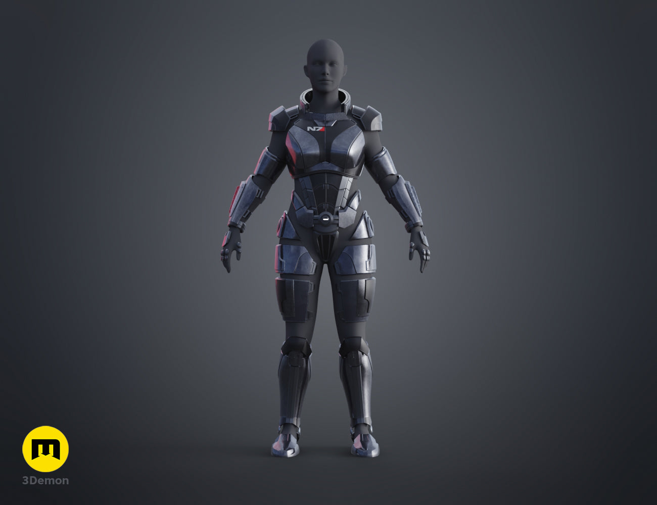 N7 Female Shepard Armor - Mass Effect — 3D printable STL model