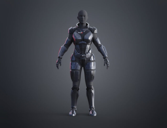 N7 Female Shepard Armor - Mass Effect — 3D printable STL model