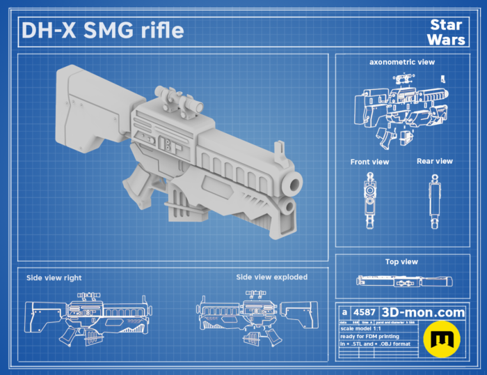 DH-X heavy blaster — 3D printable STL model