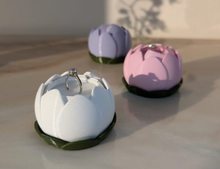 Blooming Flower Ring Box — 3D printable STL model