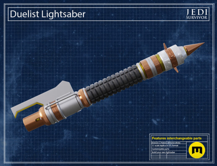 Duelist Lightsaber - Jedi Survivor — 3D printable STL model