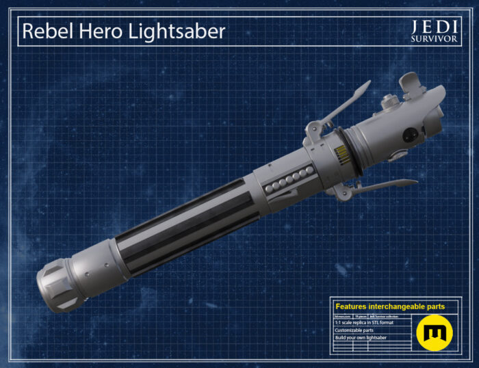 Rebel Hero (Luke) Lightsaber - Jedi Survivor — 3D printable STL model