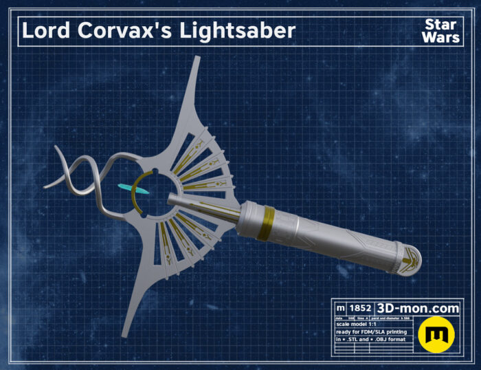 Lord Corvax lightsaber — 3D printable STL model