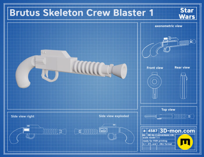 Brutus Skeleton Crew Blaster 1 — 3D printable STL model
