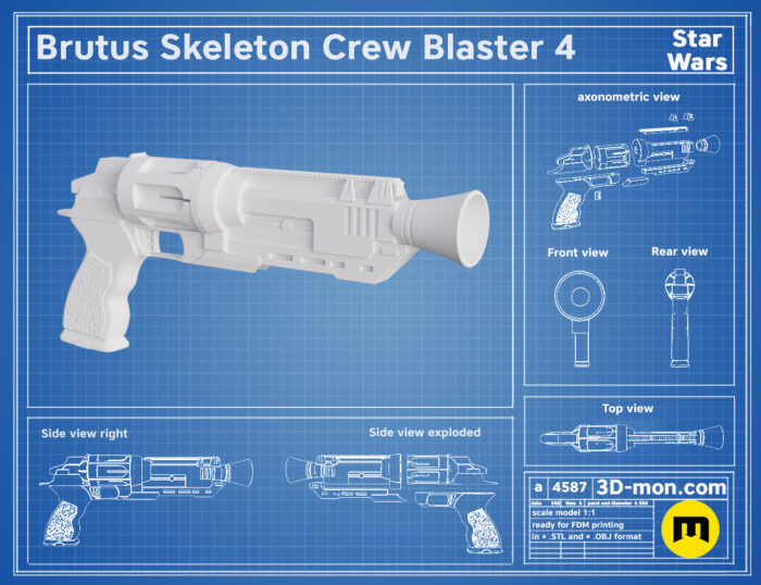 Brutus Skeleton Crew Blaster 4 — 3D printable STL model