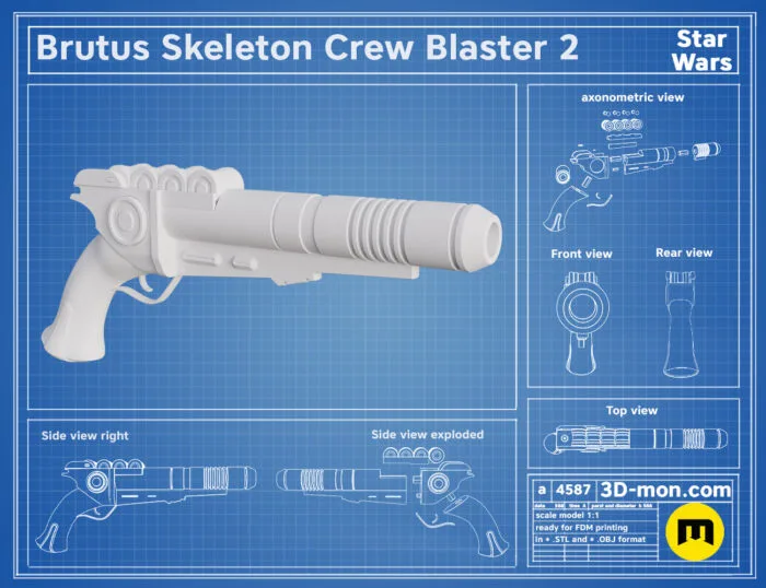 Brutus Skeleton Crew Blaster 2 — 3D printable STL model