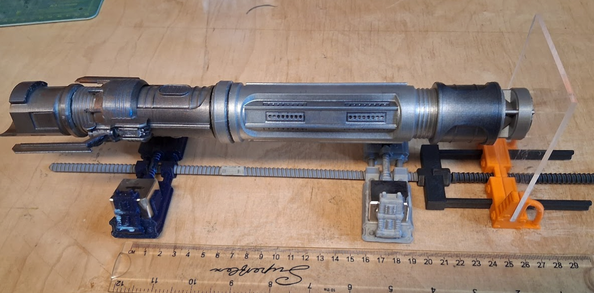 3D printed magnetic lightsaber gravity stand – Install Magnets in the Lightsaber, step photo 3