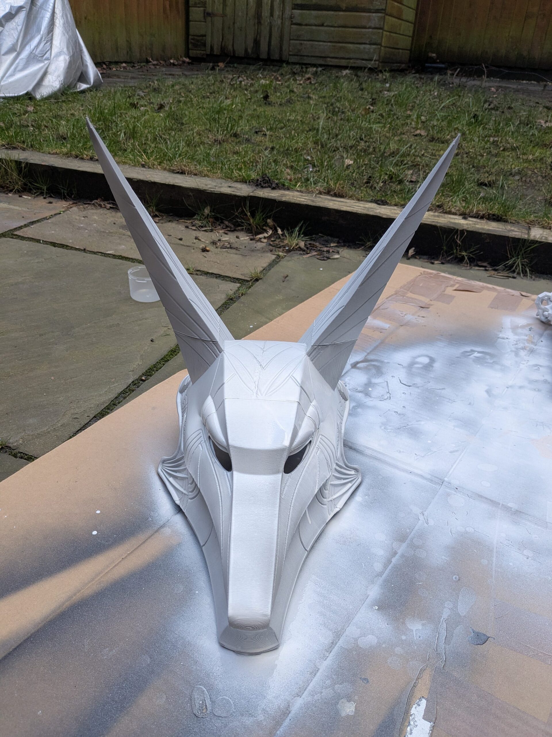 3D printed Stargate Anubis guard costume with helmet and Jaffa staff – Construction, step photo 2