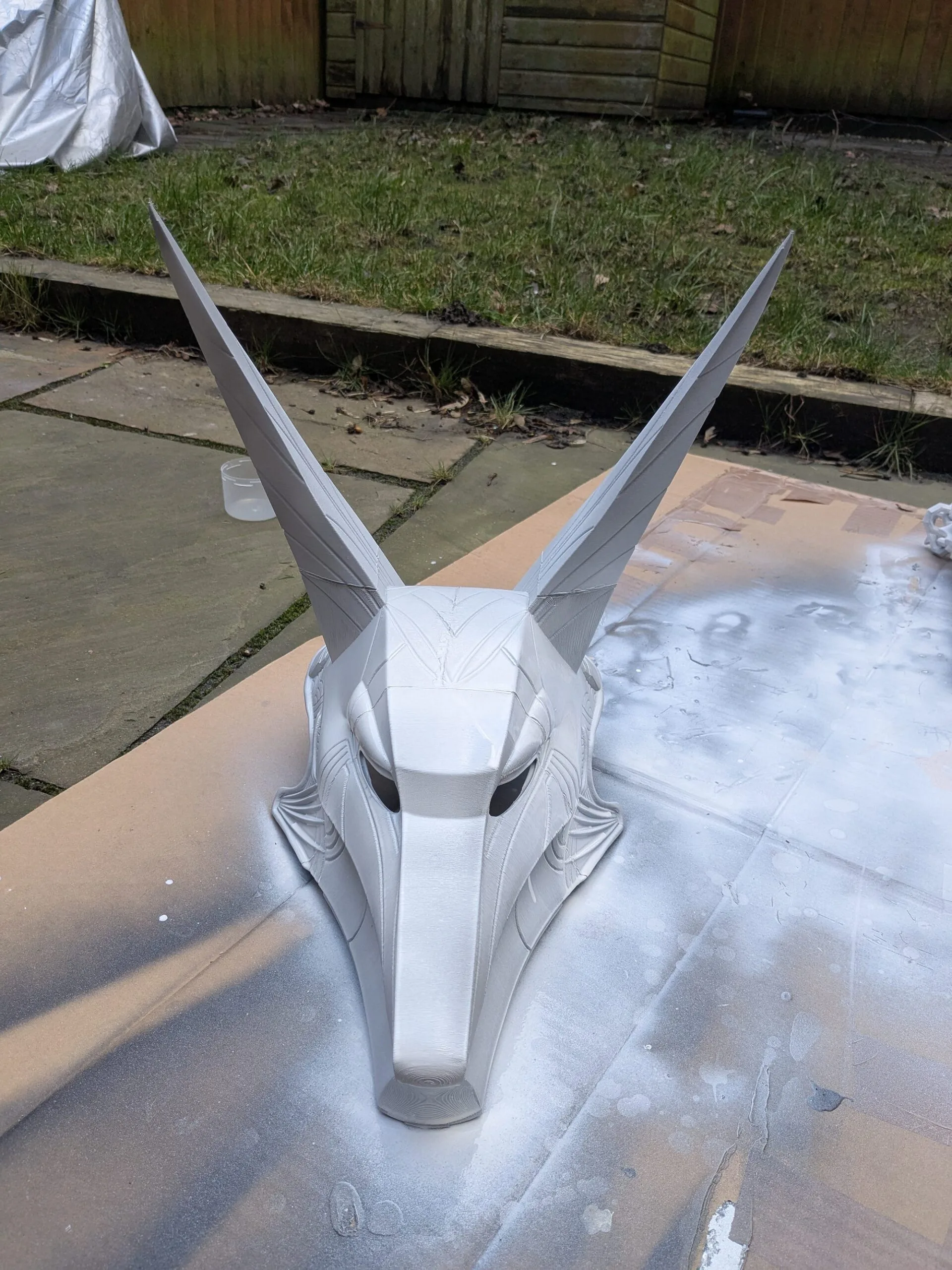 3D printed Stargate Anubis guard costume with helmet and Jaffa staff – Construction, step photo 2