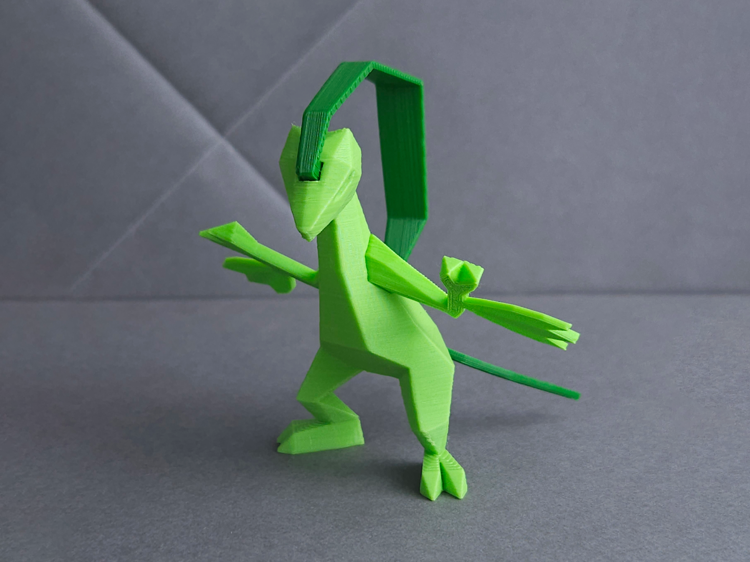 Low poly Grovyle 3D print
