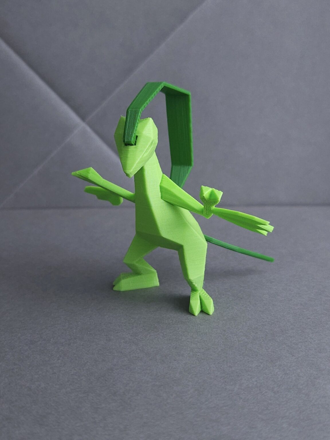 Low poly Grovyle 3D print