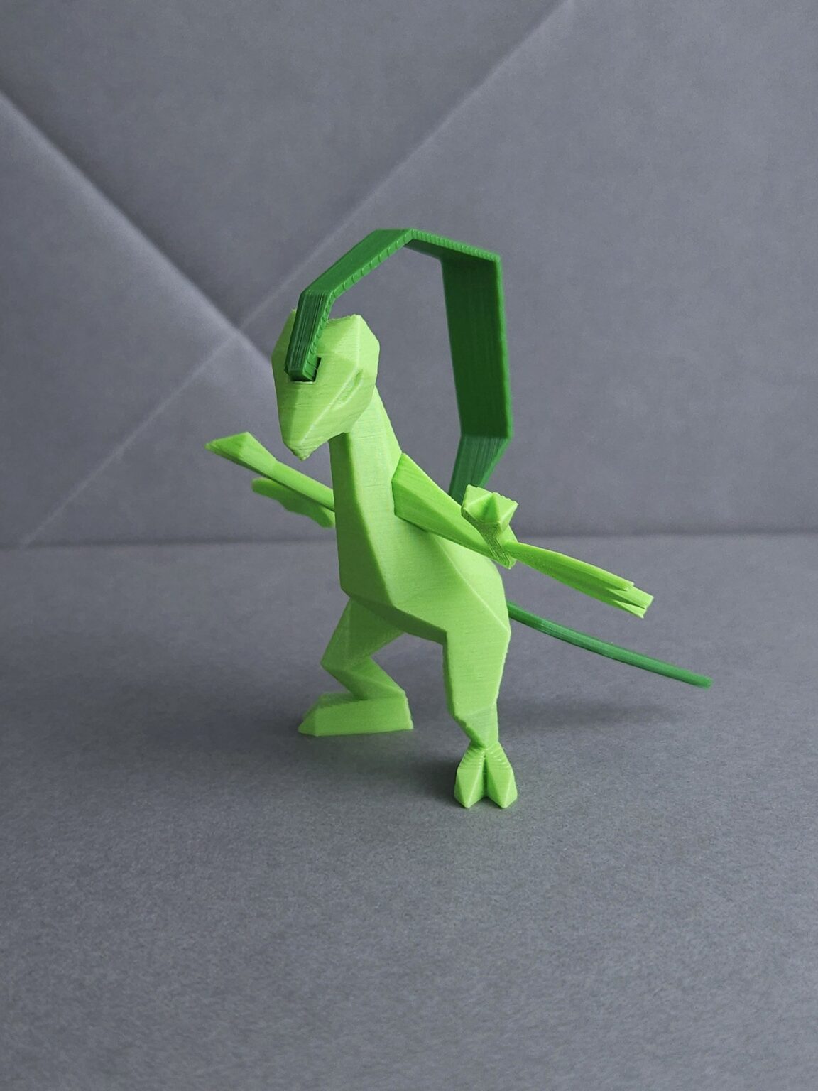 Low poly Grovyle 3D print