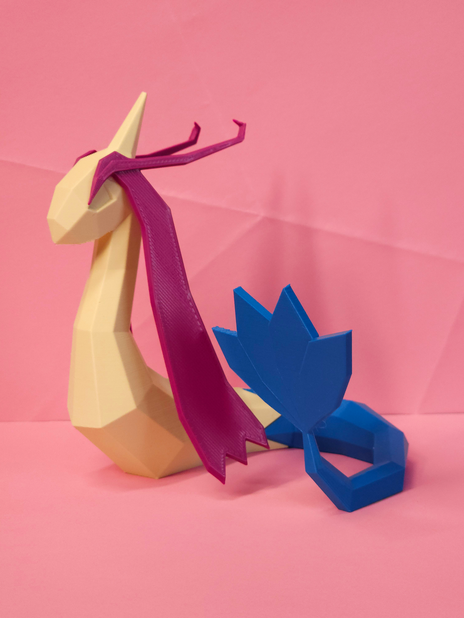 Low poly Milotic 3D print