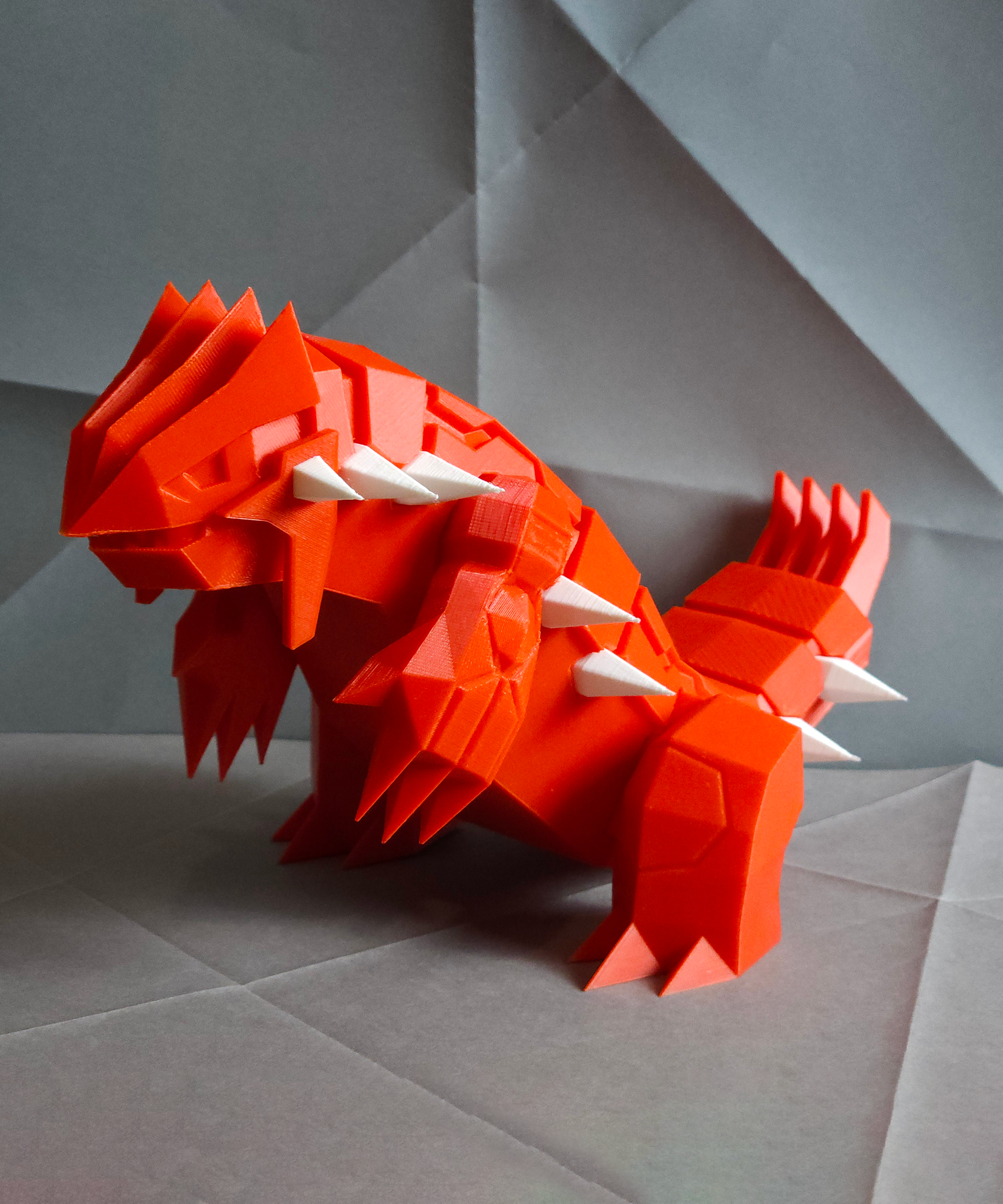 Low poly Groudon 3D print