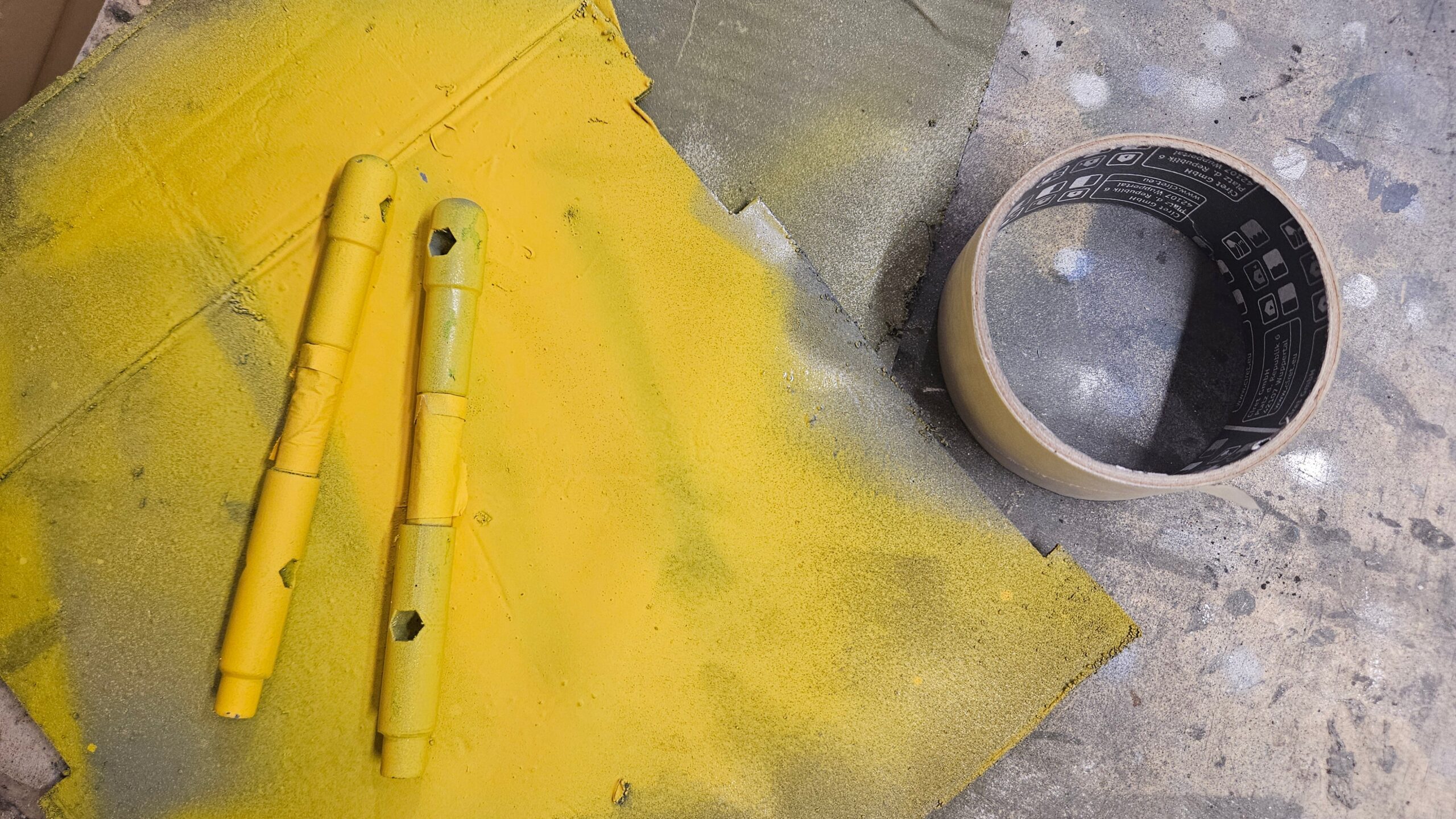3D printed Lucy Power Fist cosplay prop from Fallout – Masking, step photo 4