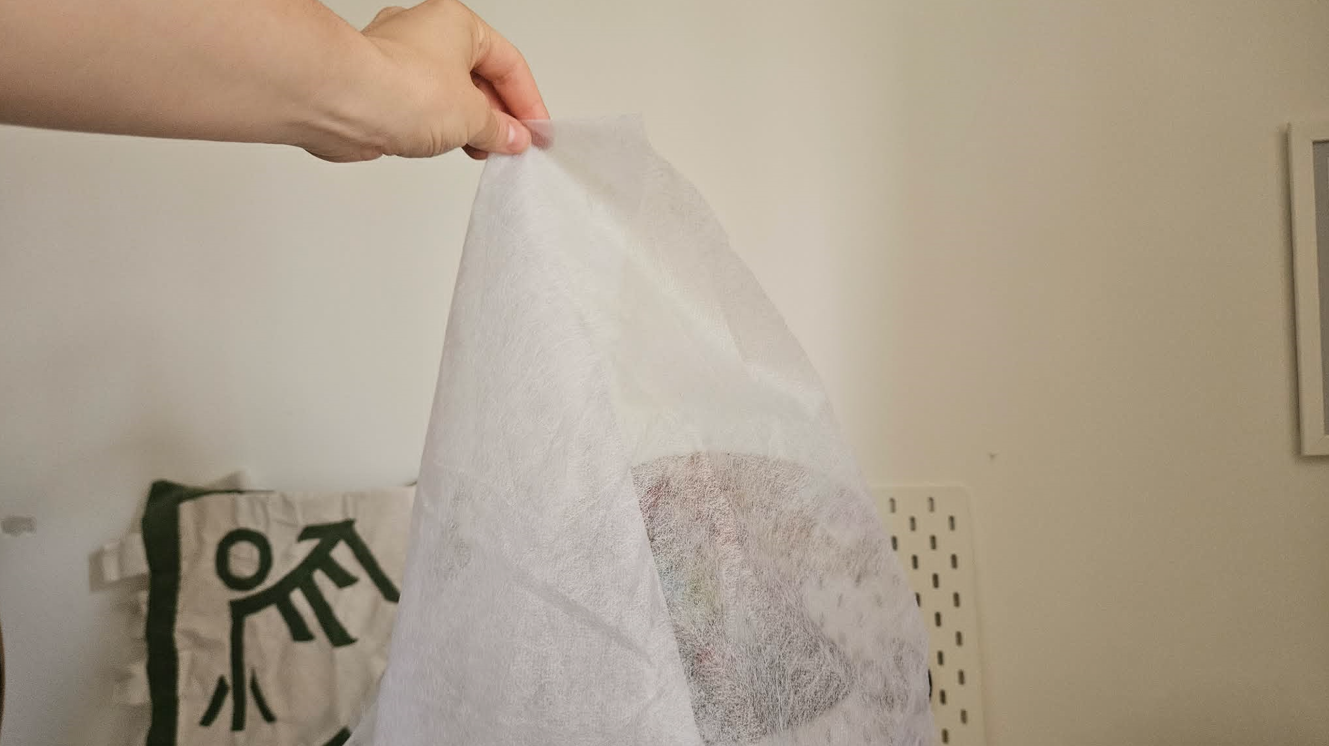Using cheap gardening foil as mockup fabric for the sewing pattern