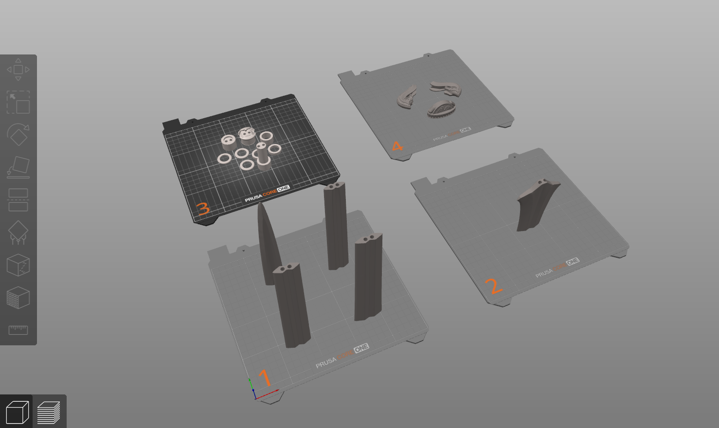 Éowyn sword STL files split into printable parts in the slicer