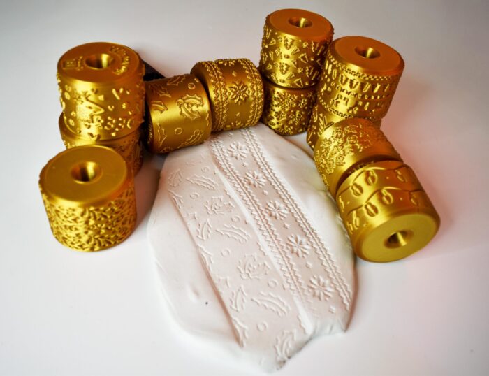 Texture Rollers Christmas middle — 3D printable STL model