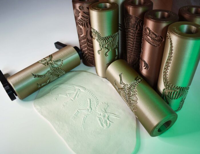 Texture Rollers – Fossil Skeletons — 3D printable STL model