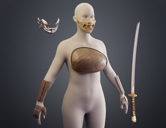 Ghost of Yotei Atsu Cosplay Set — 3D printable STL model