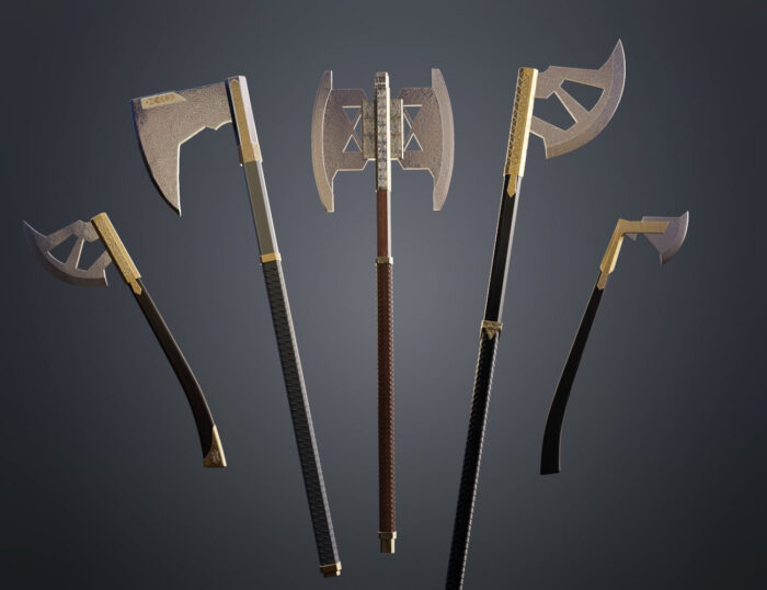 Gimli Axes Collection - Lord of the Rings — 3D printable STL model