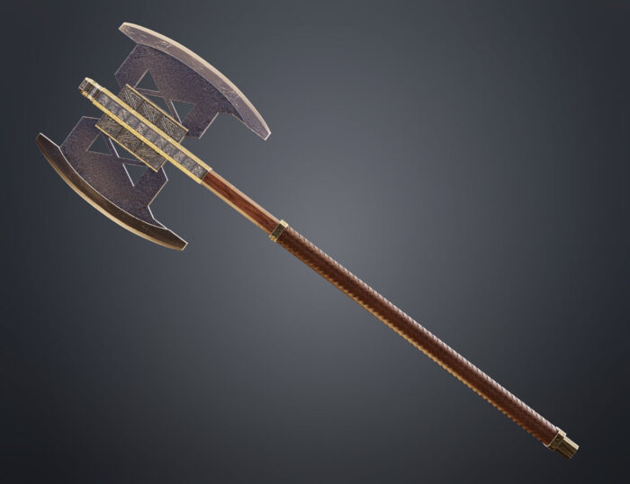 Gimli Double Bladed Battle Axe - Lord of the Rings — 3D printable STL model