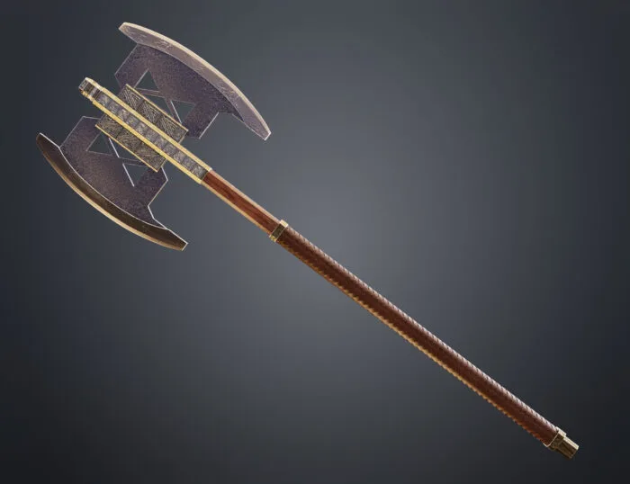Gimli Double Bladed Battle Axe - Lord of the Rings — 3D printable STL model