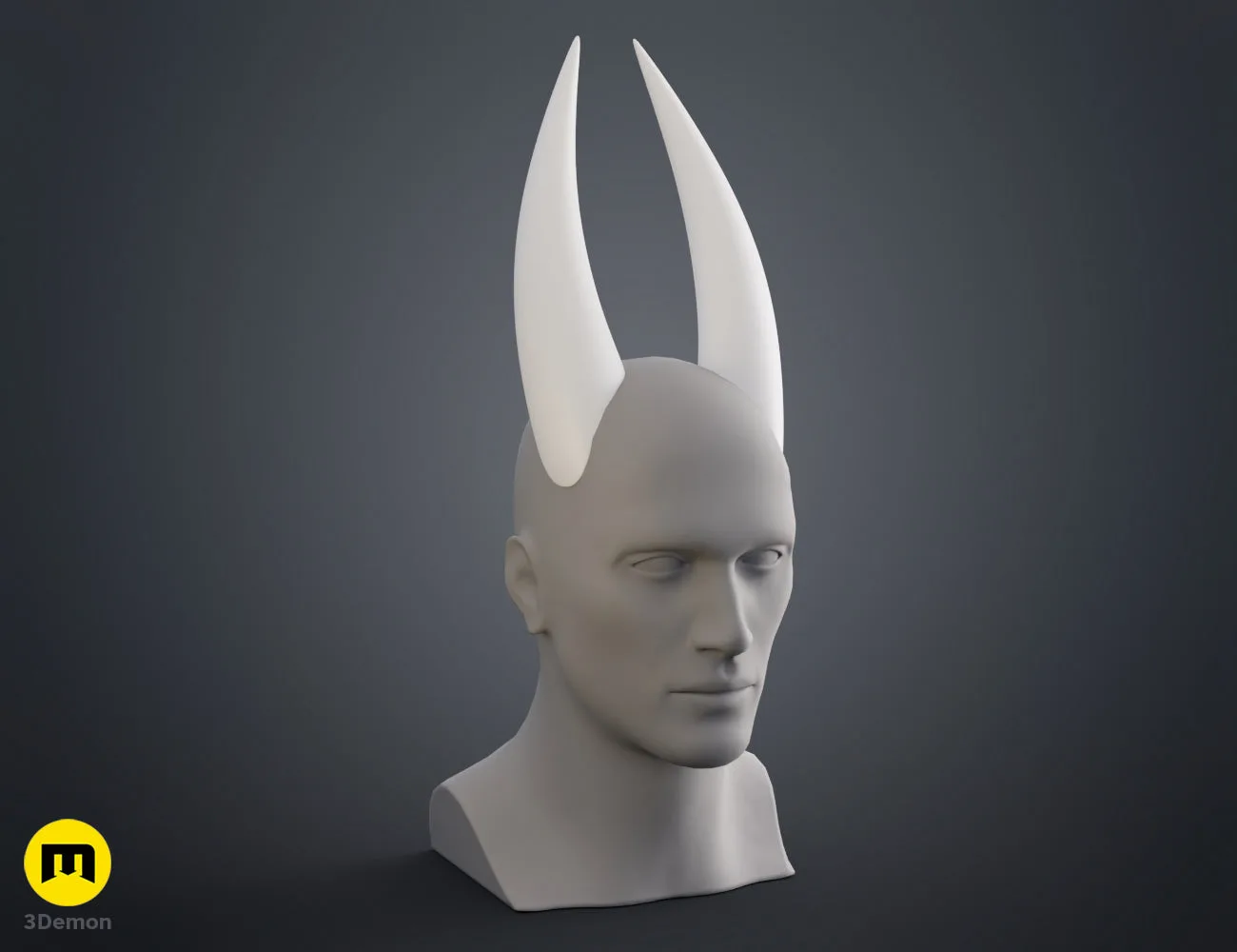 Painted 3D render of Hornet horns from Hollow Knight cosplay headband color variant by 3Demon