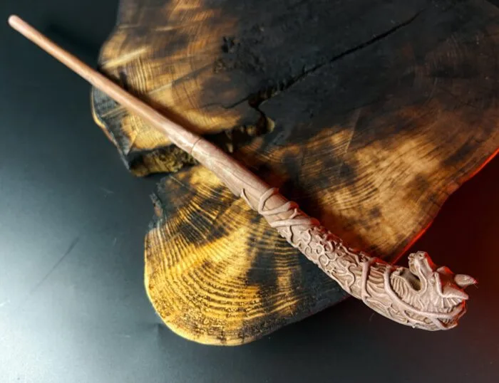 Nordic Wolf Collector Wand — 3D printable STL model