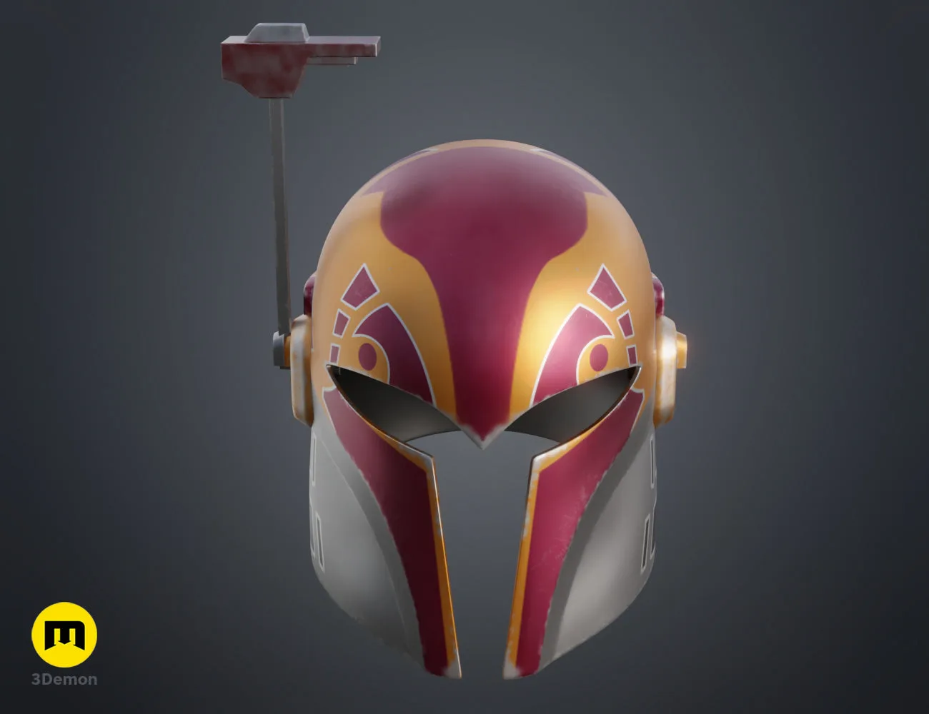3Dプリント マンダロリアン SABINE WREN ヘルメット 未塗装 Sabine Wren helmet - Star Wars Rebels STL | 3D Print | 3Demon