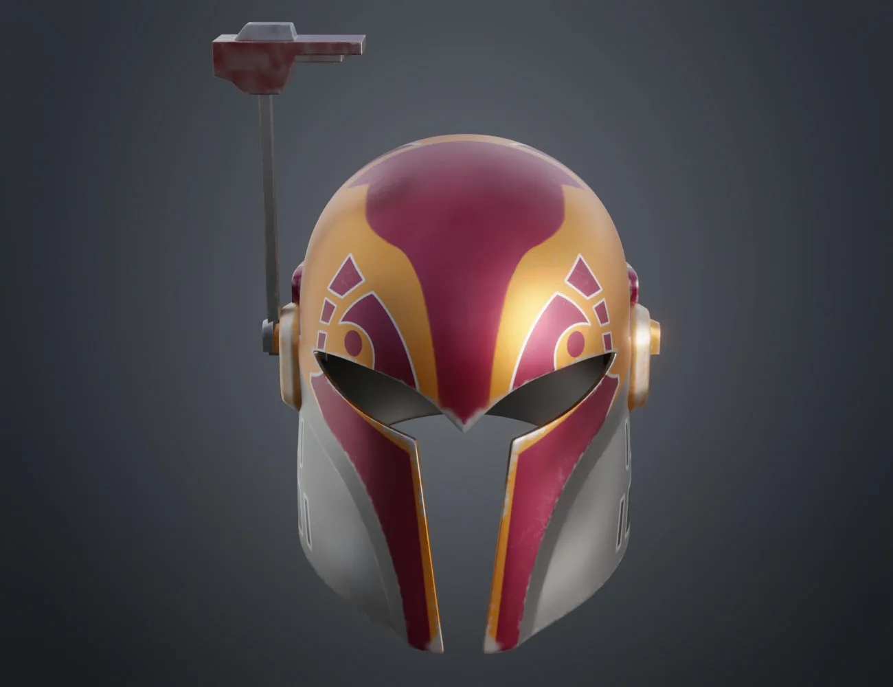 3Dプリント マンダロリアン SABINE WREN ヘルメット 未塗装 Sabine Wren helmet - Star Wars Rebels STL | 3D Print | 3Demon