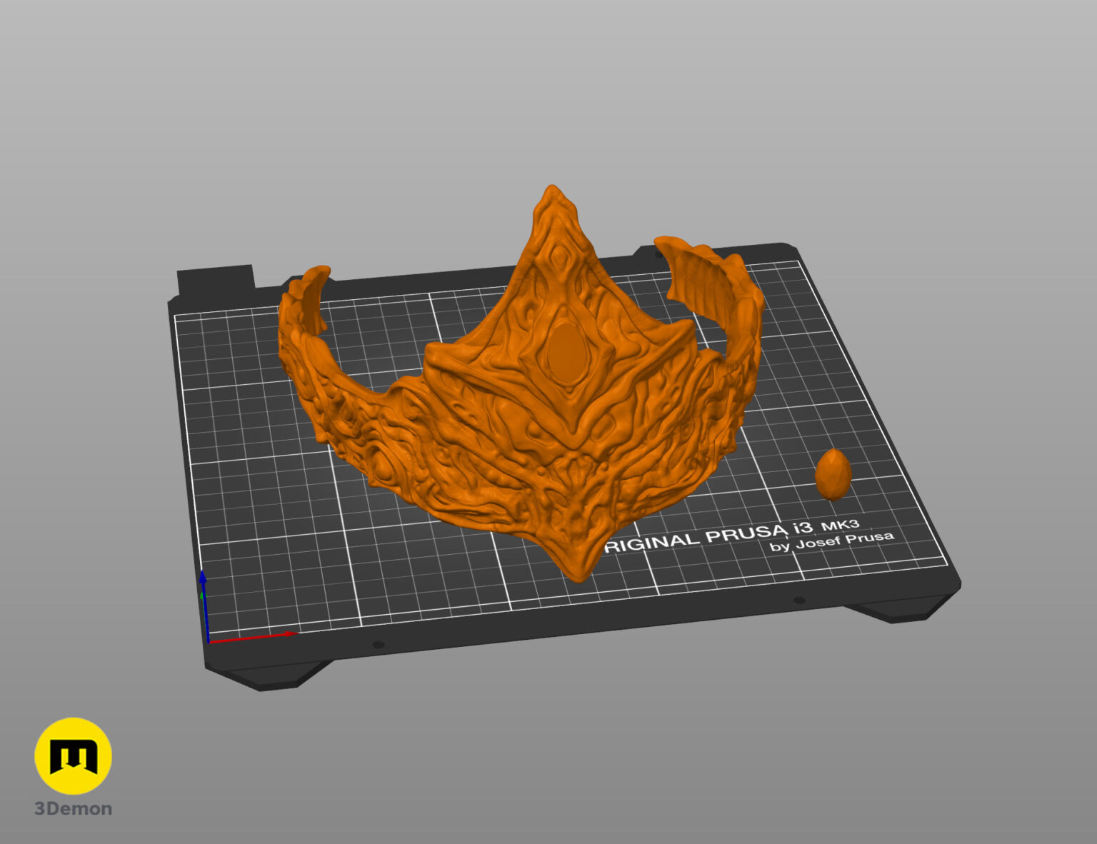 Slicer of 3D print STL Fire Keeper Mask inspired by Dark Souls
