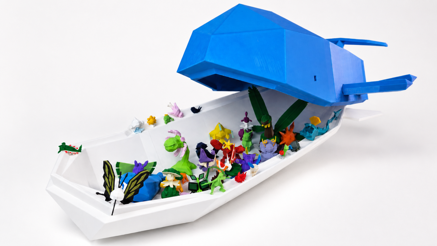 Wailord Box Low Poly Pokemon