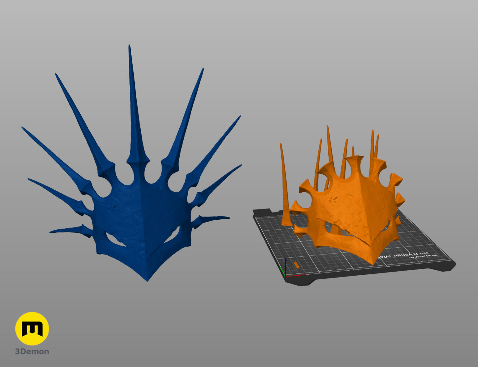 Render of Dark Enchantress Mask from Lords of the Fallen 3Dprint STL 3Demon slicer
