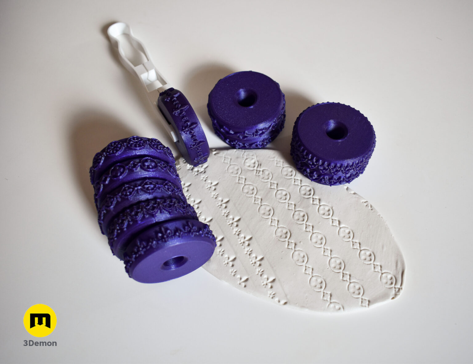 Gothic roller photo print stl tool for clay, baking and diy complete