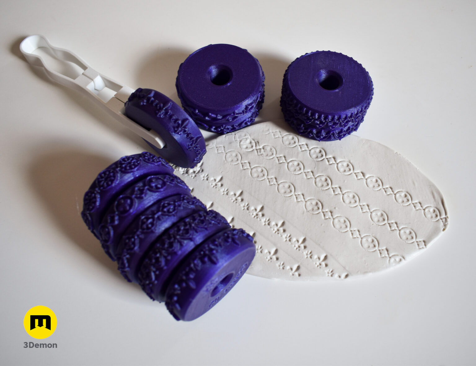 Gothic roller photo print stl tool for clay, baking and diy all 2