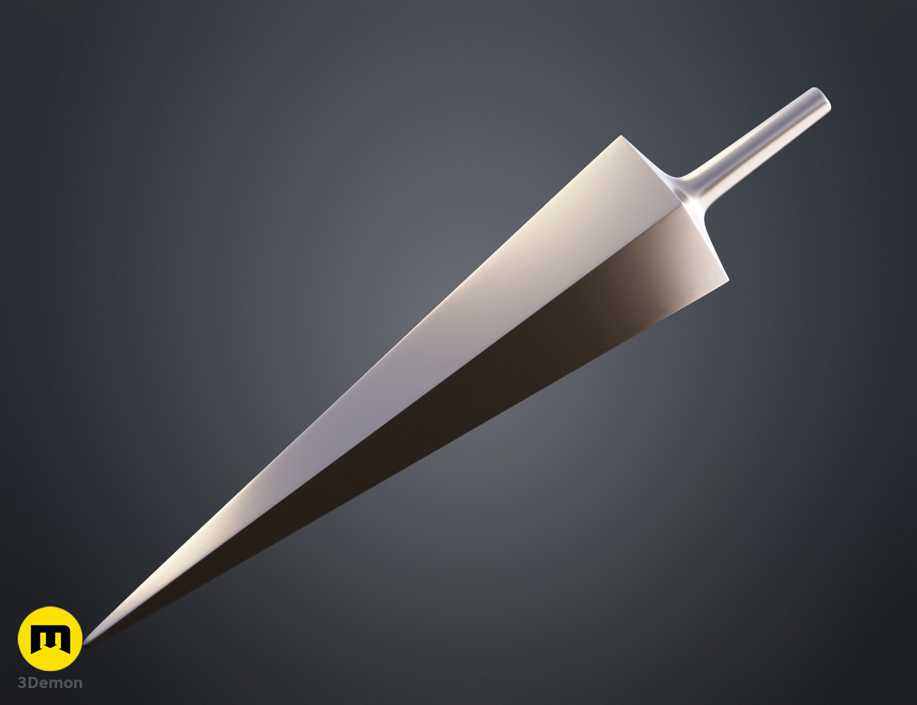 Coloured render of Basic nail ghost Hollow Knight cosplay prop sword 3Dprint 3Demon