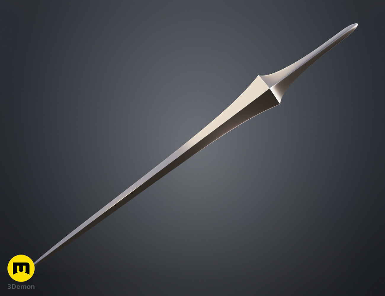 Render of Hollow Knight Pure Vessel Nail STL 3D print 3Demon