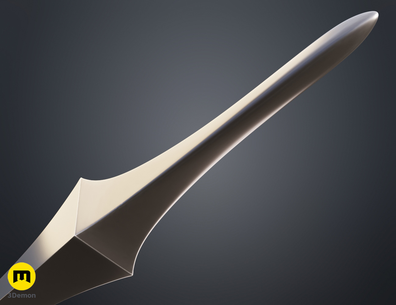 Render of Hollow Knight Pure Vessel Nail STL 3D print 3Demon detail