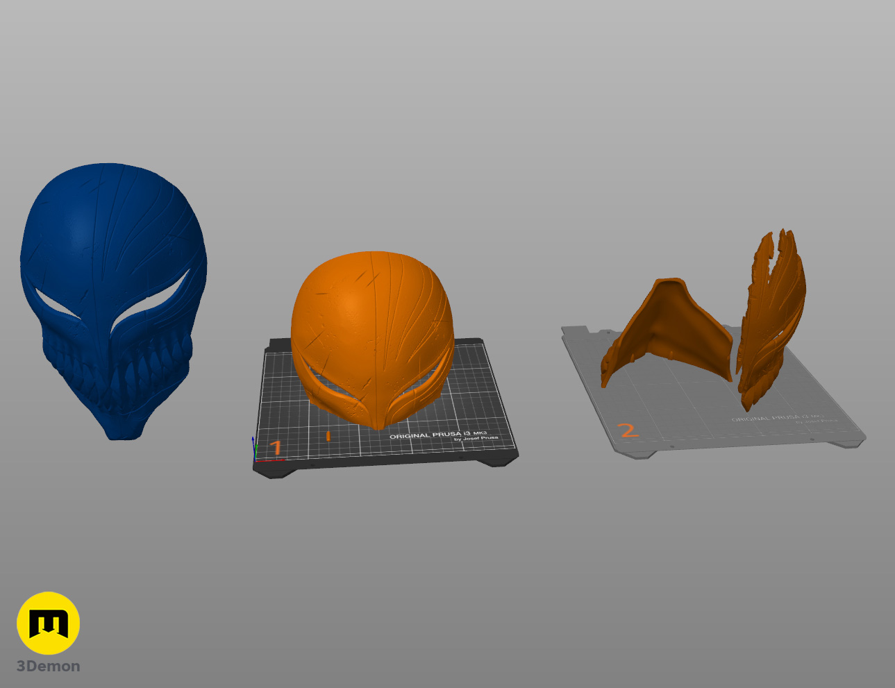 Screen of Ichigo Hollow Mask from Bleach stl 3dprint 3Demon slicer