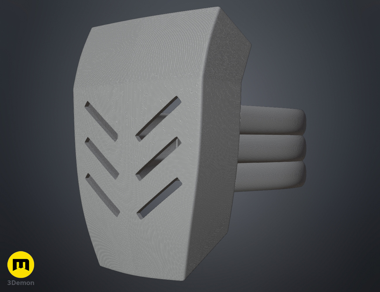 Render of Kensei Muguruma Hollow Mask from Bleach 3dprint stl 3Demon mesh