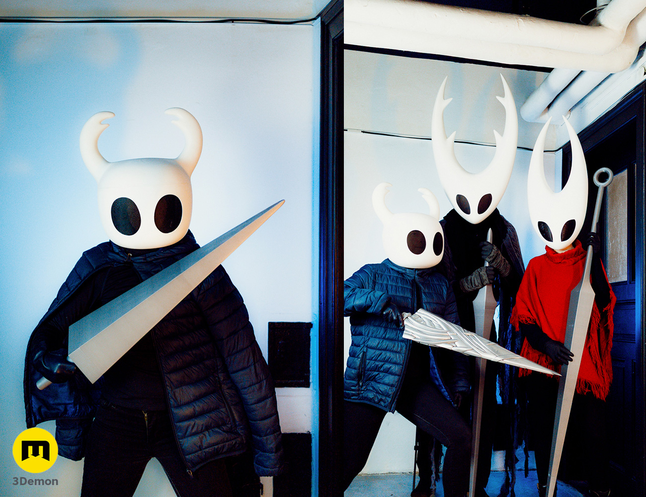 Photo of Hollow Knight Ghost Helmet 3D printed 3Demon cosplay mask more