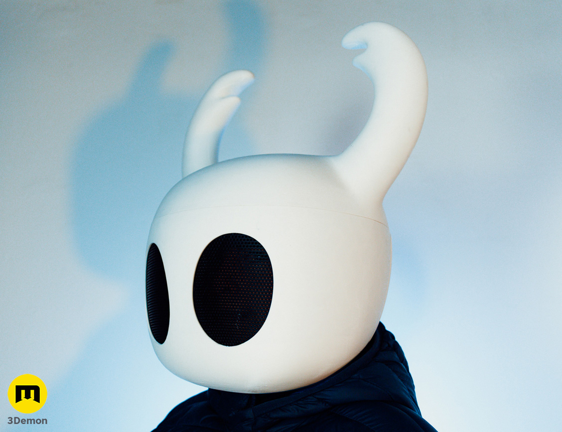Photo of Hollow Knight Ghost Helmet 3D printed 3Demon cosplay mask side